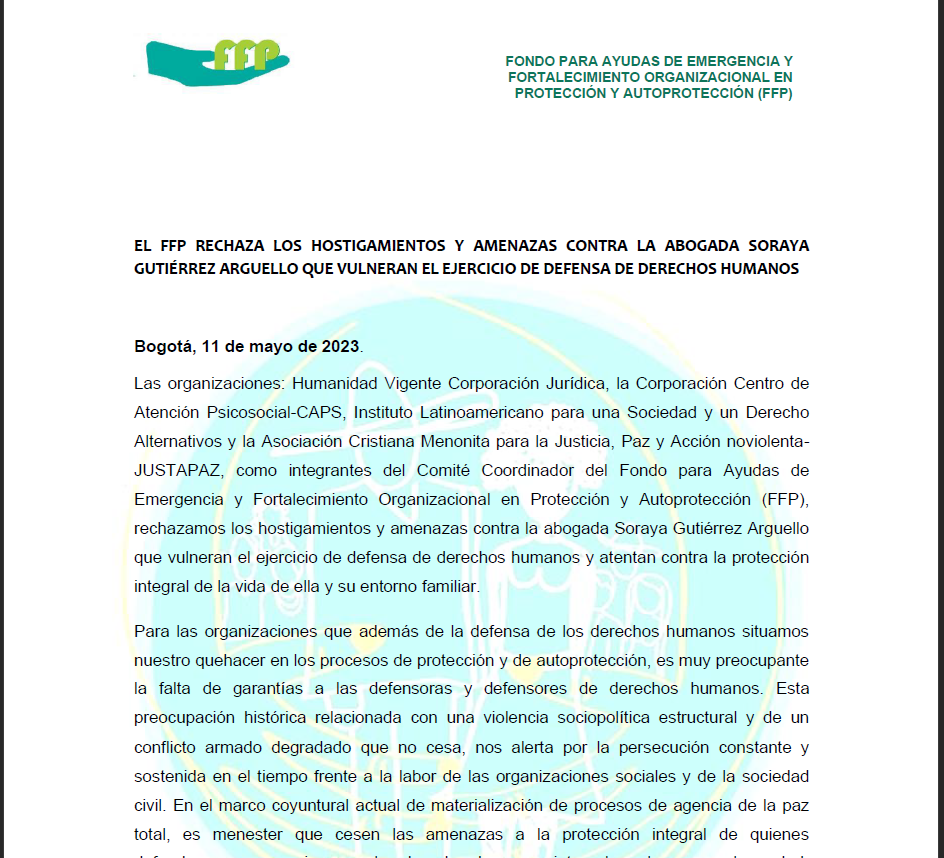 Comunicado FFP 11 de mayo de 2023